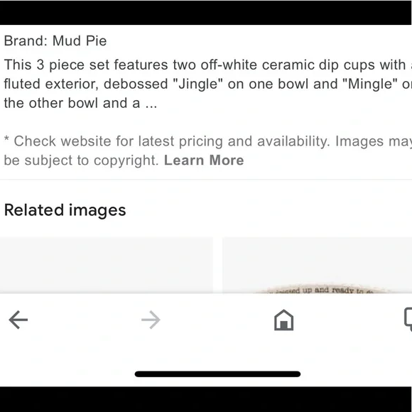 MUD PIE~3 PIECE DIP CUPS & EMBOSSED SPREADER - Picture 3 of 8